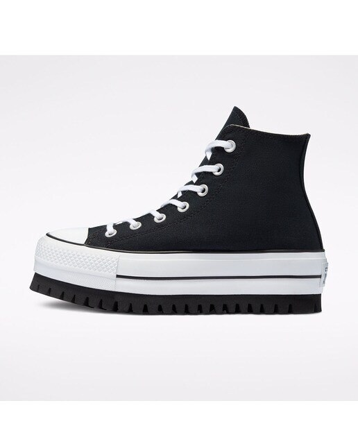 Sapatilhas Casual Altas de Mulher Chuck Taylor All Star Lift Canvas HI Trek LTD Preto-4