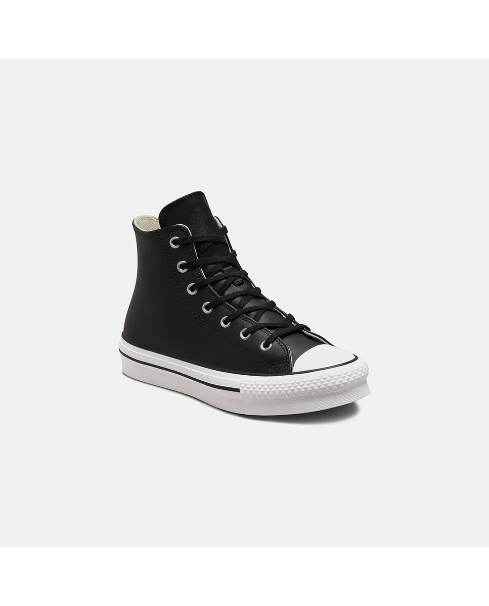 Zapatillas casual de niños Chuck Taylor All Star Eva Lift Leather Platform High Top Converse - Negro Negro-2