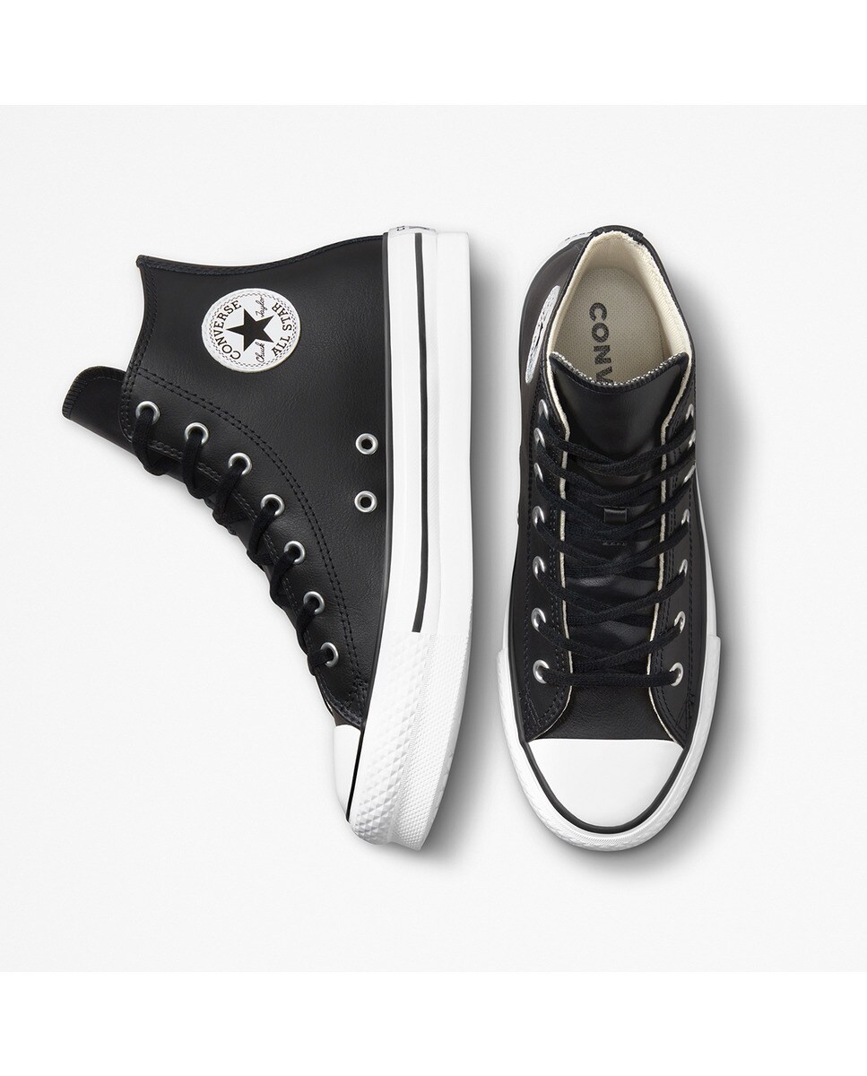 Zapatillas casual de niños Chuck Taylor All Star Eva Lift Leather Platform High Top Converse - Negro Negro-5