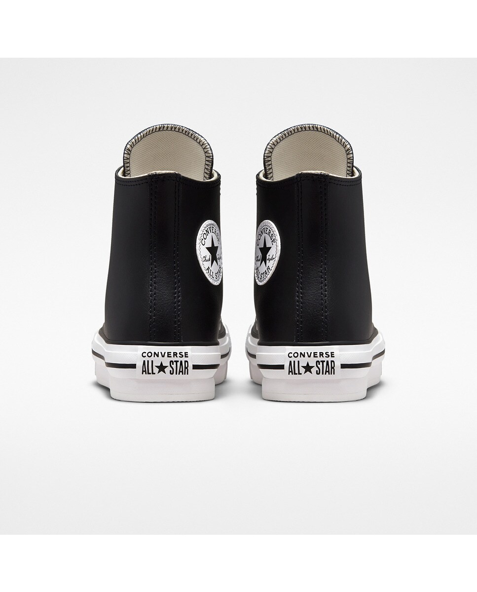 Zapatillas casual de niños Chuck Taylor All Star Eva Lift Leather Platform High Top Converse - Negro Negro-6