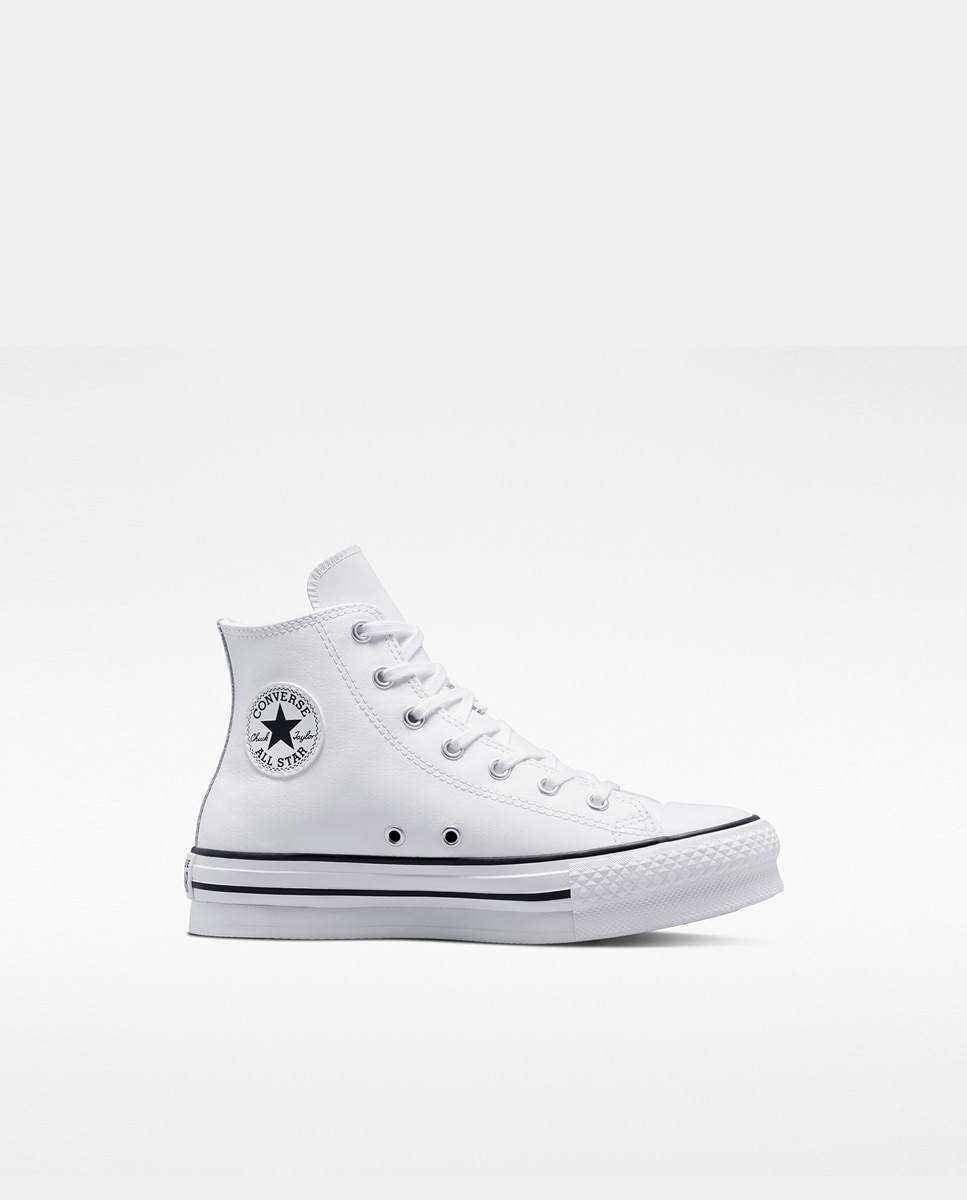 Sapatilhas Casual de Criança Chuck Taylor All Star Eva Lift Leather Platform High Top Branco-1