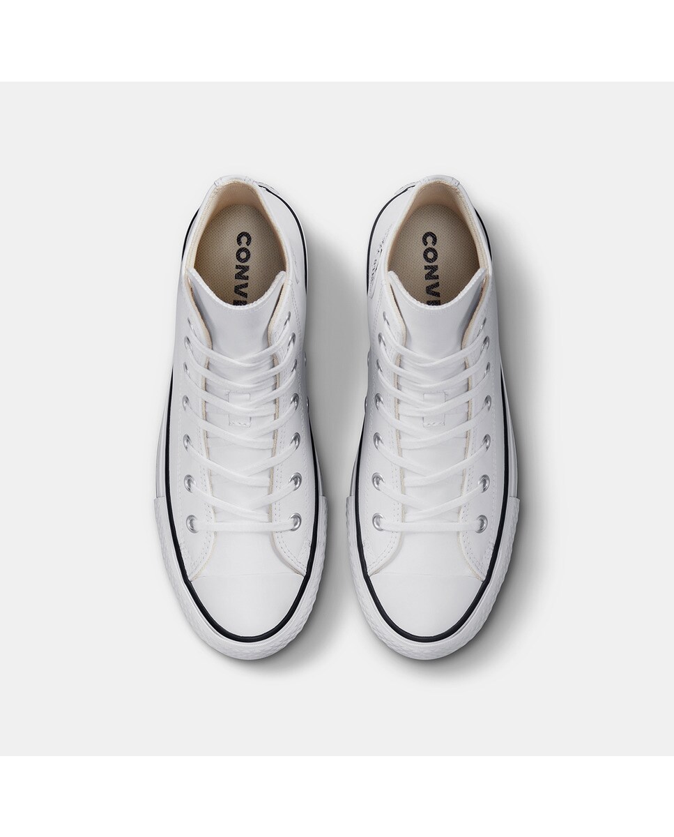 Sapatilhas Casual de Criança Chuck Taylor All Star Eva Lift Leather Platform High Top Branco-2