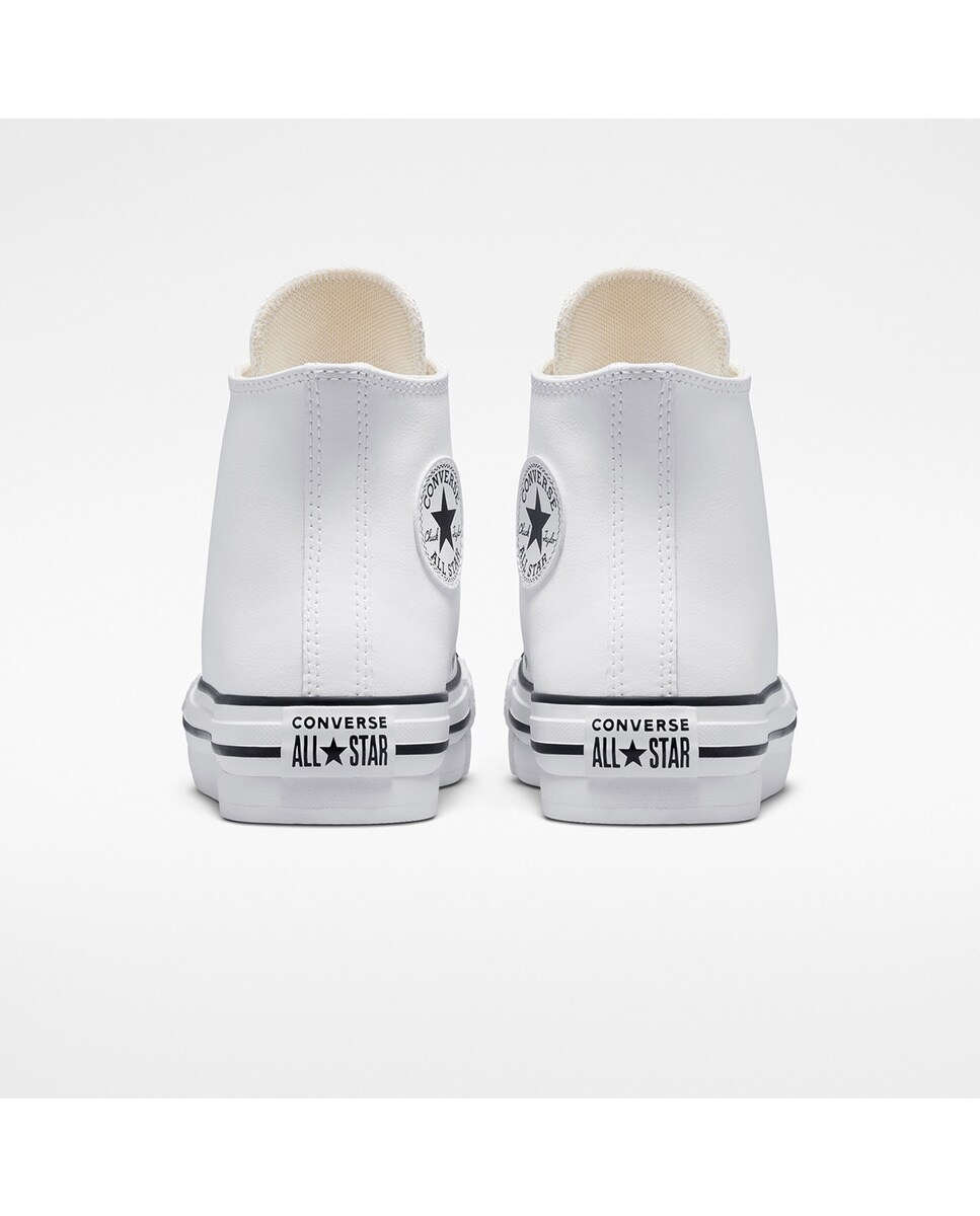 Sapatilhas Casual de Criança Chuck Taylor All Star Eva Lift Leather Platform High Top Branco-7