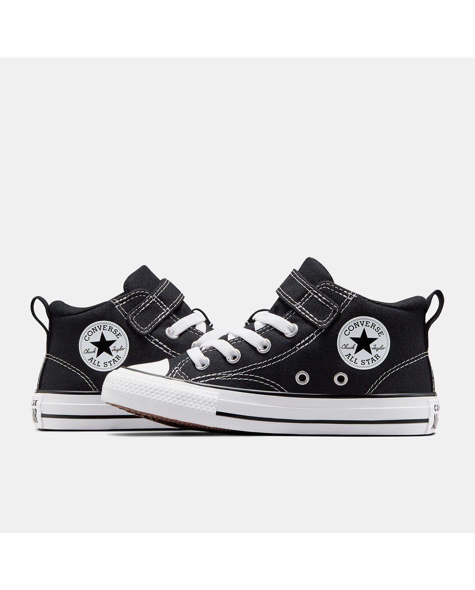 Sapatilhas Casual de Criança Chuck Taylor All Star Malden Street Foundational Canvas Mid Top Converse Preto-7
