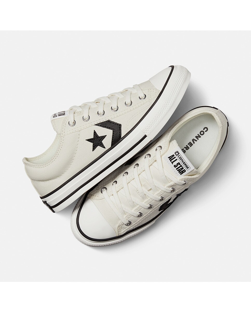 Sapatilhas Casual Unissexo Star Player 76 Foundational Canvas Low Top Branco-3