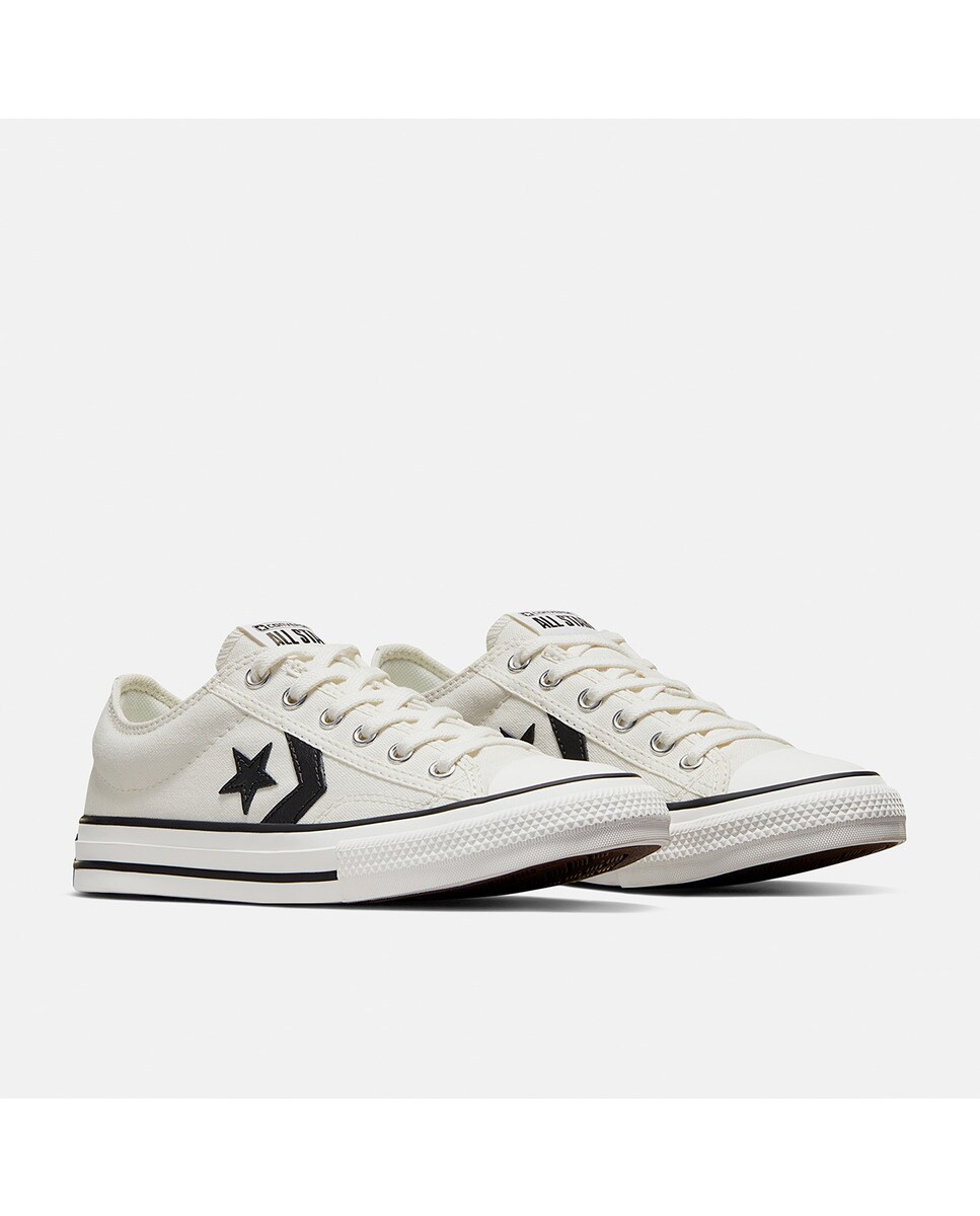 Sapatilhas Casual Unissexo Star Player 76 Foundational Canvas Low Top Branco-4