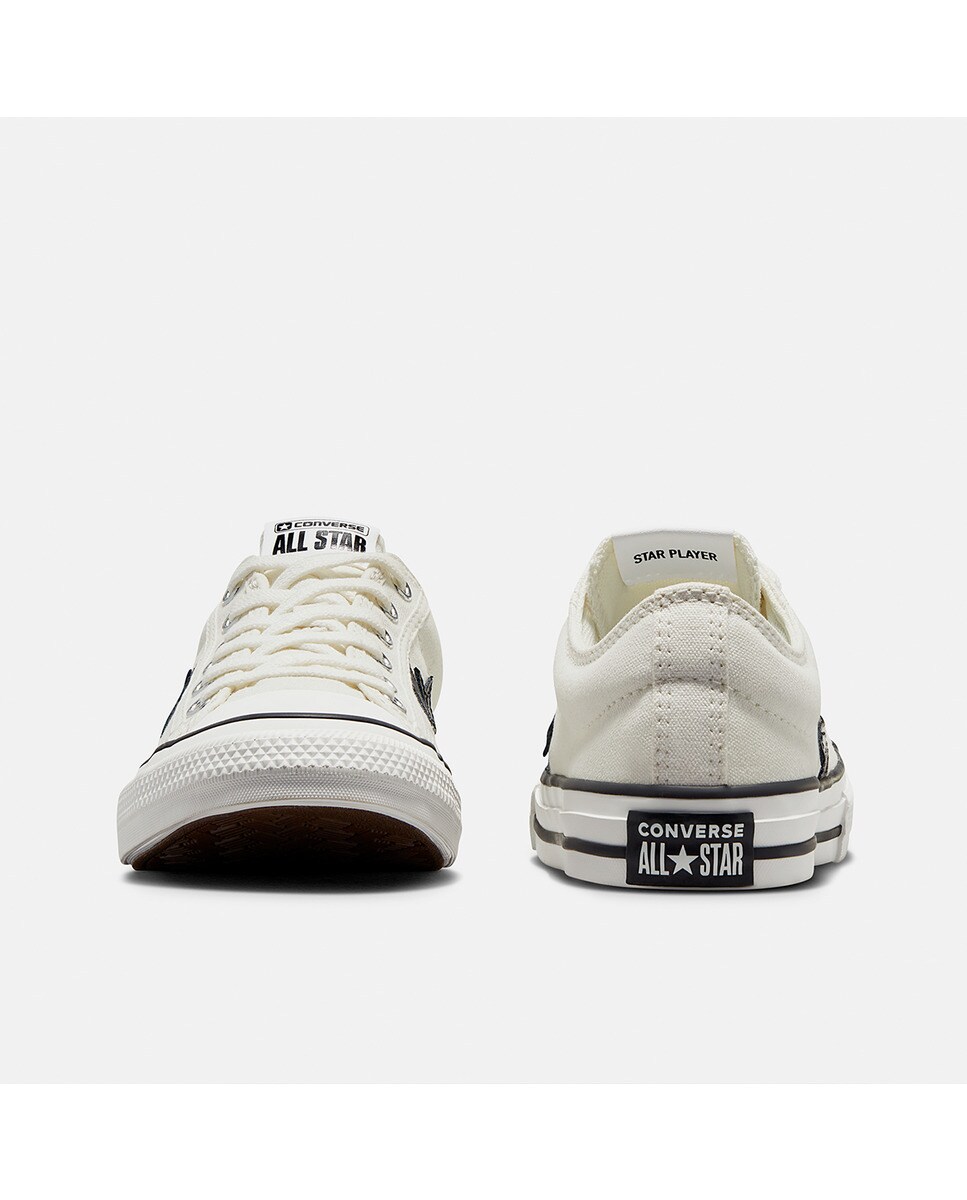 Sapatilhas Casual Unissexo Star Player 76 Foundational Canvas Low Top Branco-5