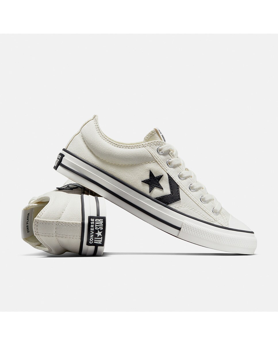 Sapatilhas Casual Unissexo Star Player 76 Foundational Canvas Low Top Branco-6