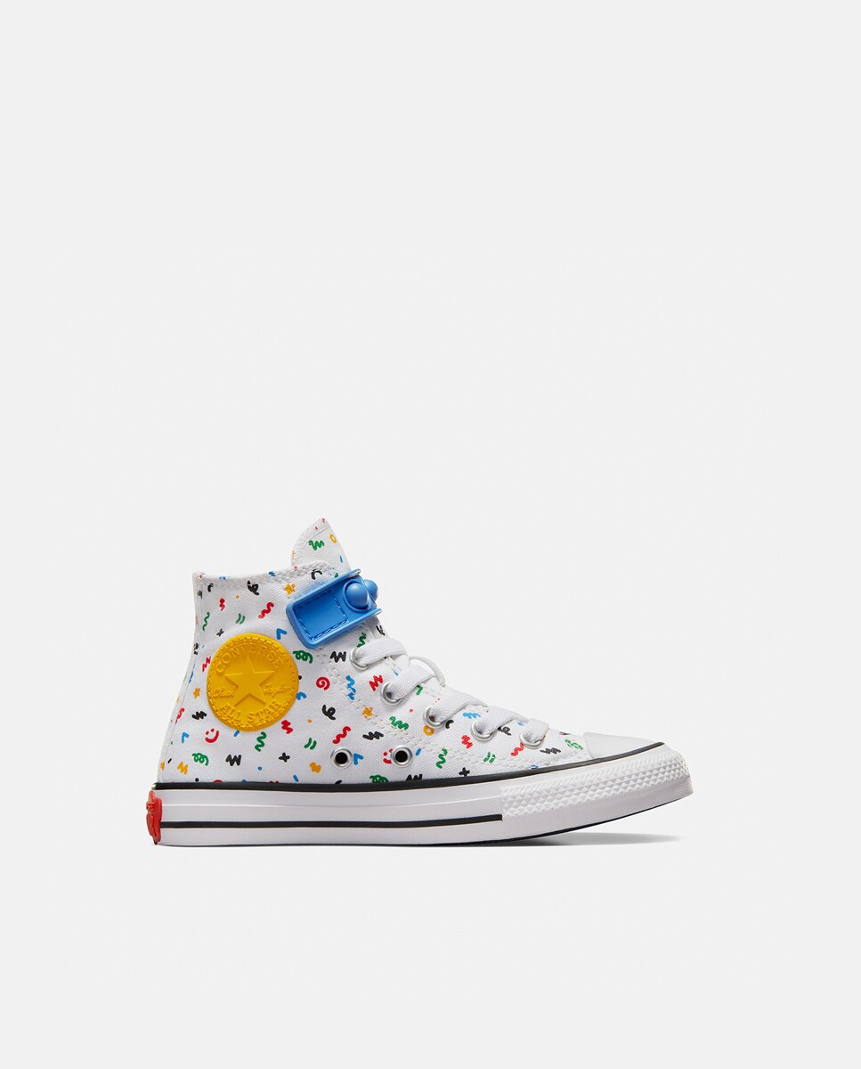 Sapatilhas Casual de Criança Chuck Taylor All Star Easy On Doodles High Top Branco-1
