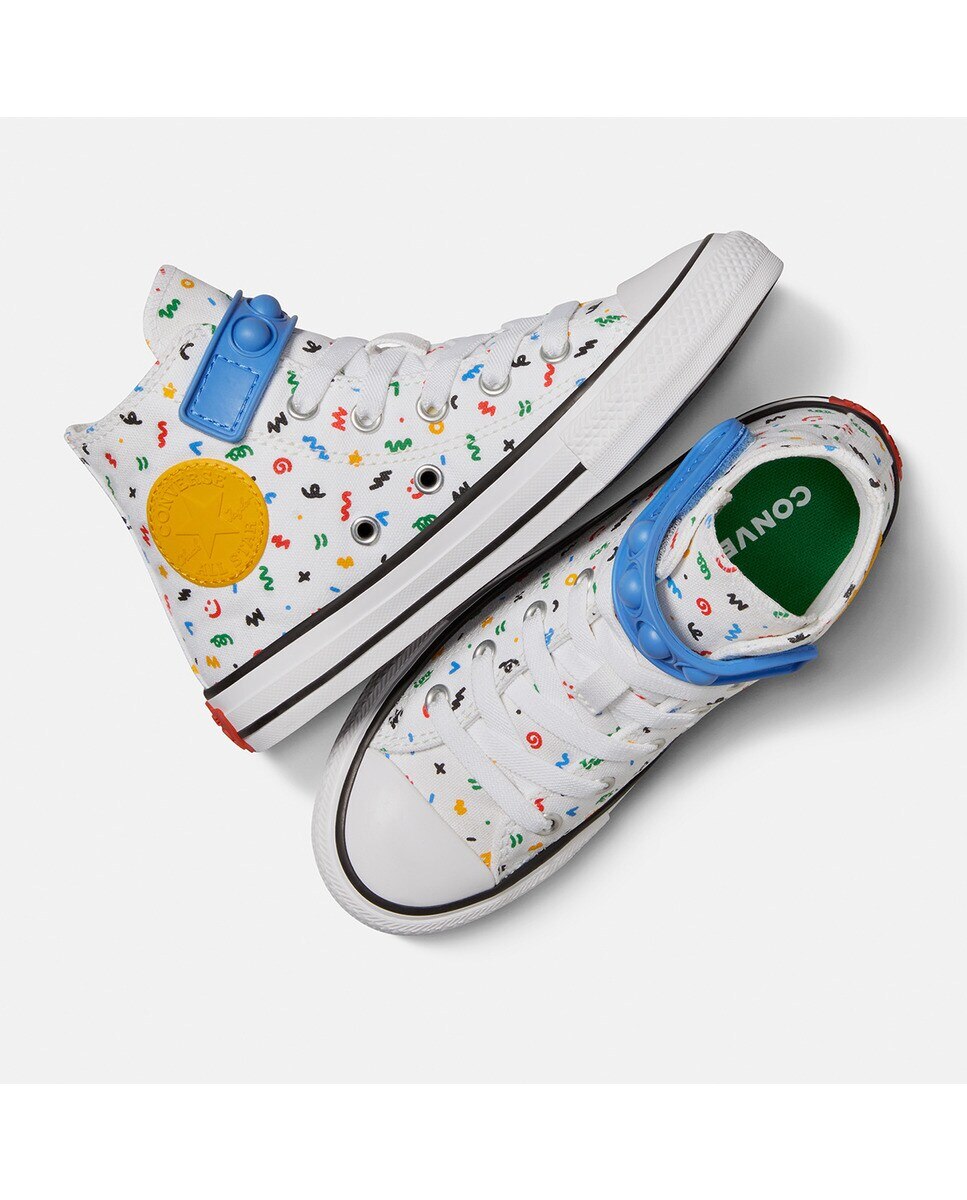 Sapatilhas Casual de Criança Chuck Taylor All Star Easy On Doodles High Top Branco-3