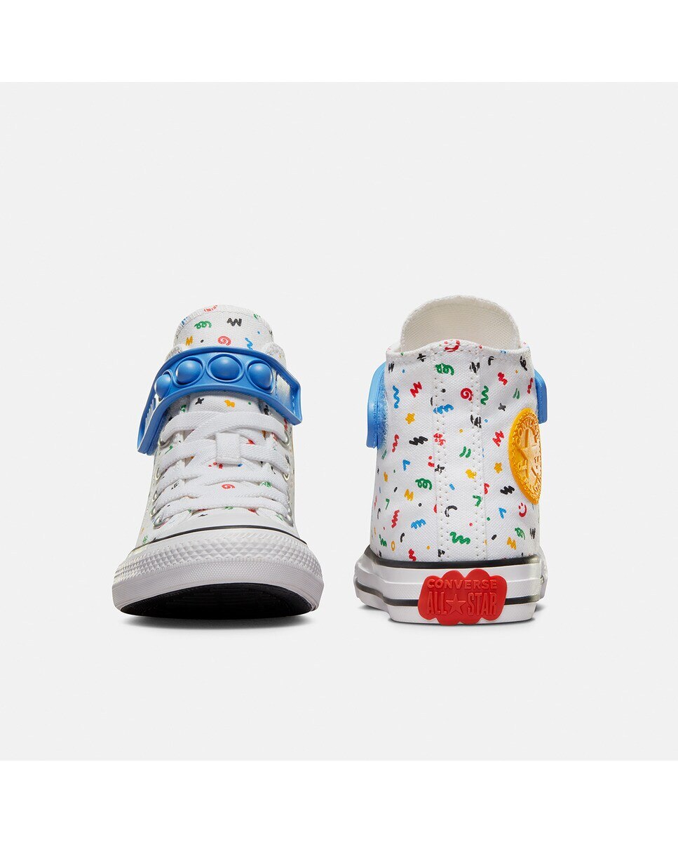 Sapatilhas Casual de Criança Chuck Taylor All Star Easy On Doodles High Top Branco-5