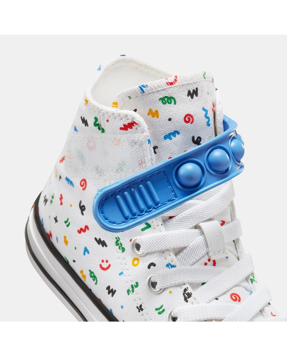Sapatilhas Casual de Criança Chuck Taylor All Star Easy On Doodles High Top Branco-7