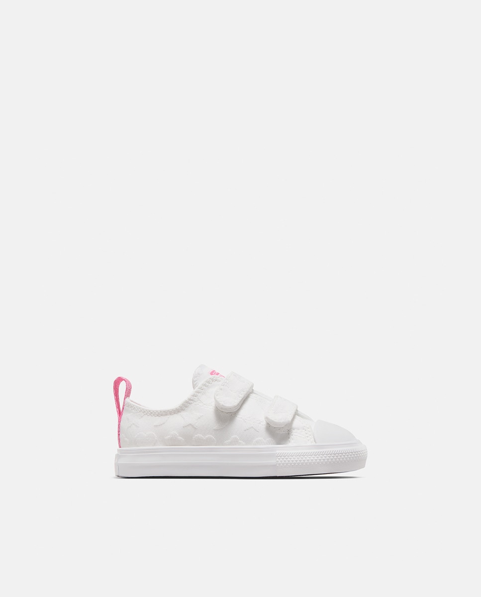 Sapatilhas Casual de Criança Chuck Taylor All Star Easy On Sparkle Low Top Branco-1