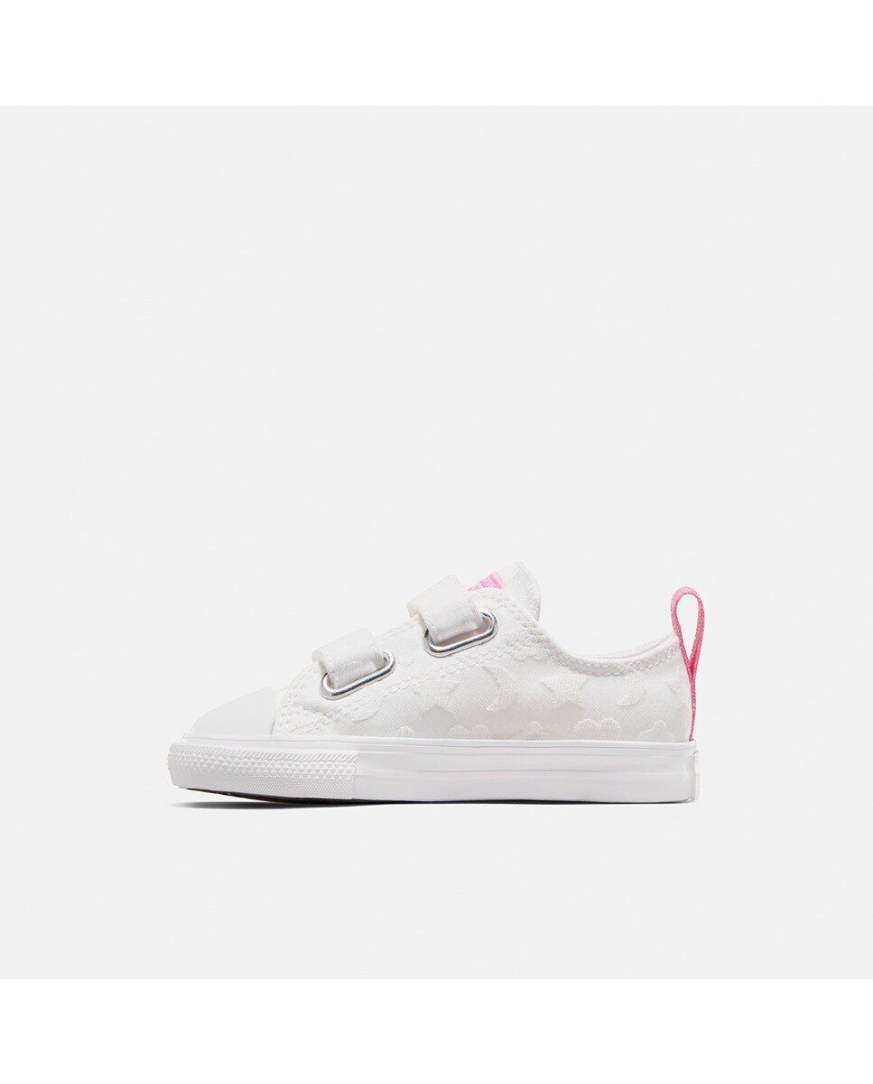 Sapatilhas Casual de Criança Chuck Taylor All Star Easy On Sparkle Low Top Branco-2