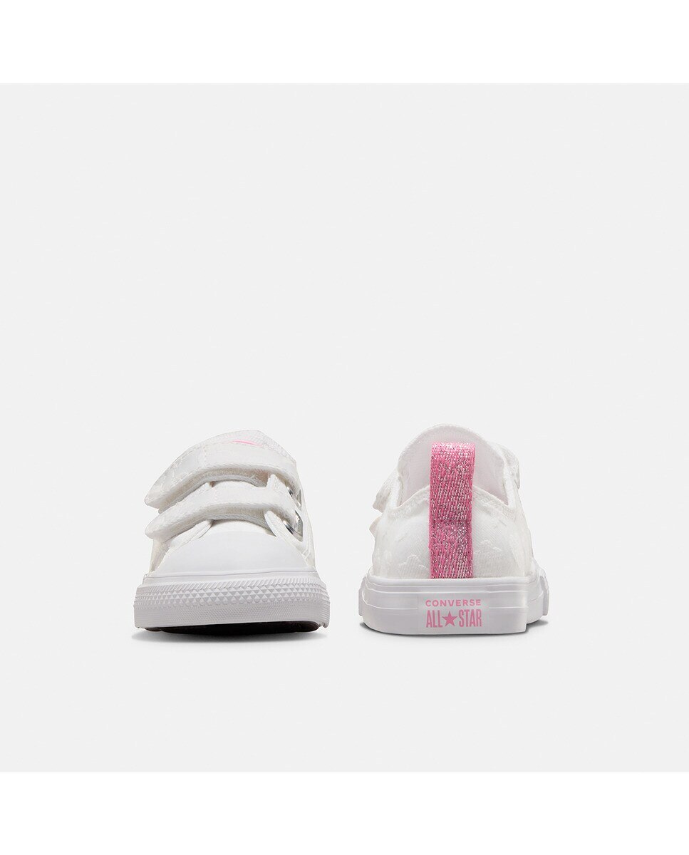 Sapatilhas Casual de Criança Chuck Taylor All Star Easy On Sparkle Low Top Branco-5