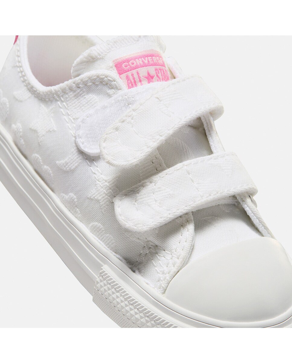 Sapatilhas Casual de Criança Chuck Taylor All Star Easy On Sparkle Low Top Branco-7