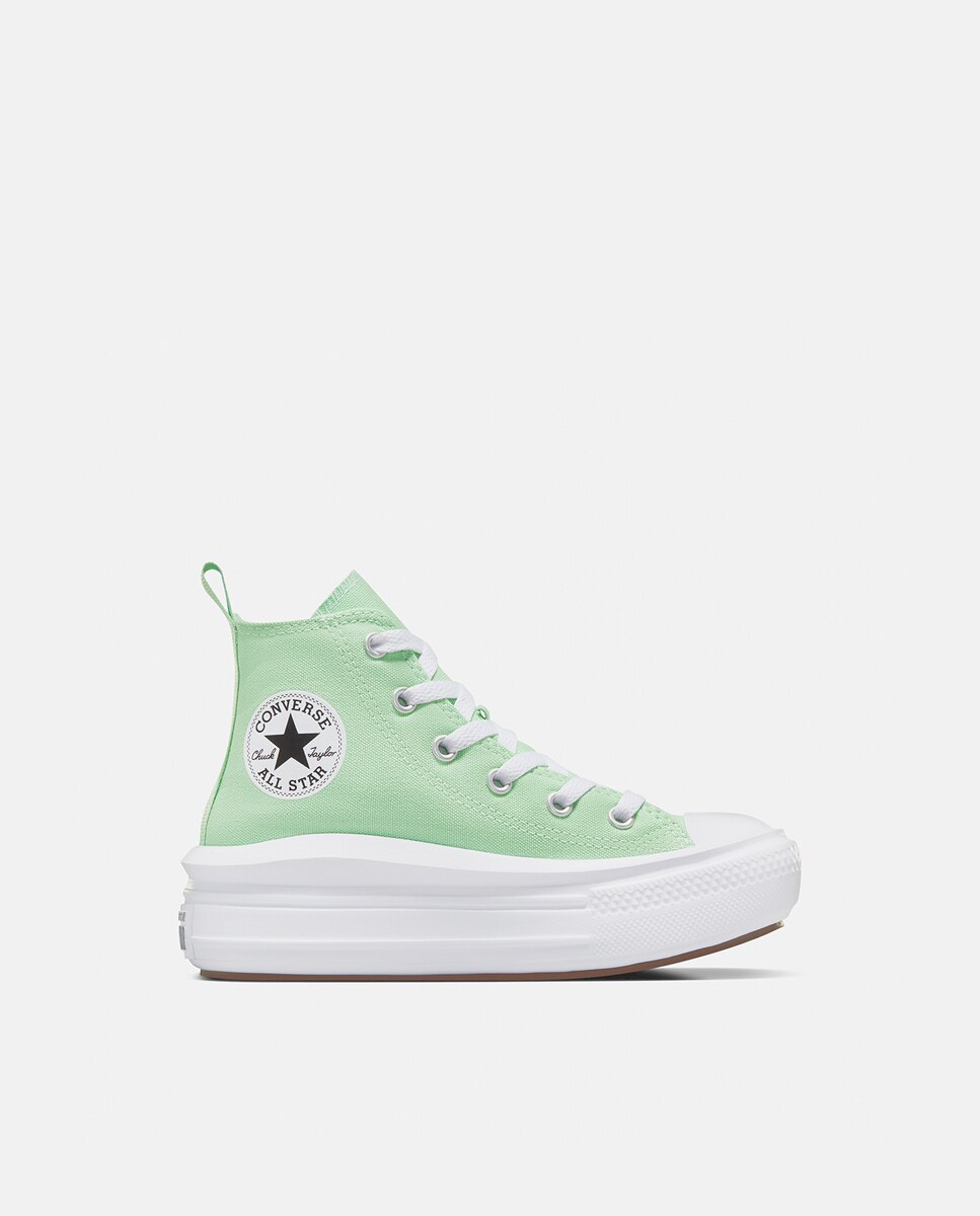 Sapatilhas Casual de Criança Chuck Taylor All Star Move Platform High Top Verde-claro-1