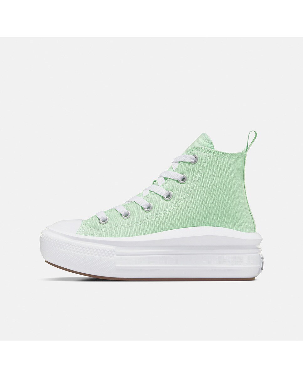 Sapatilhas Casual de Criança Chuck Taylor All Star Move Platform High Top Verde-claro-2