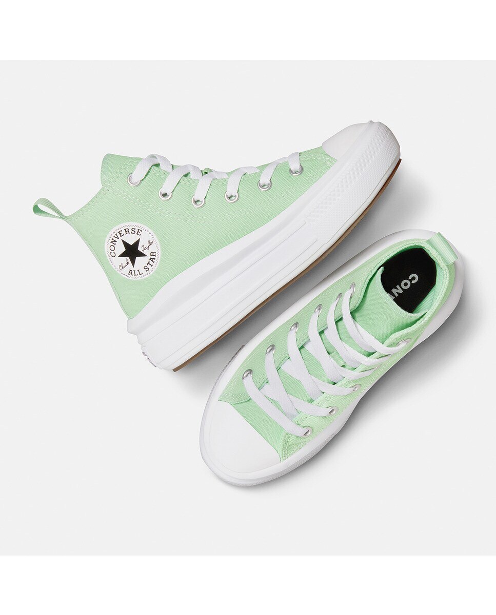 Sapatilhas Casual de Criança Chuck Taylor All Star Move Platform High Top Verde-claro-3