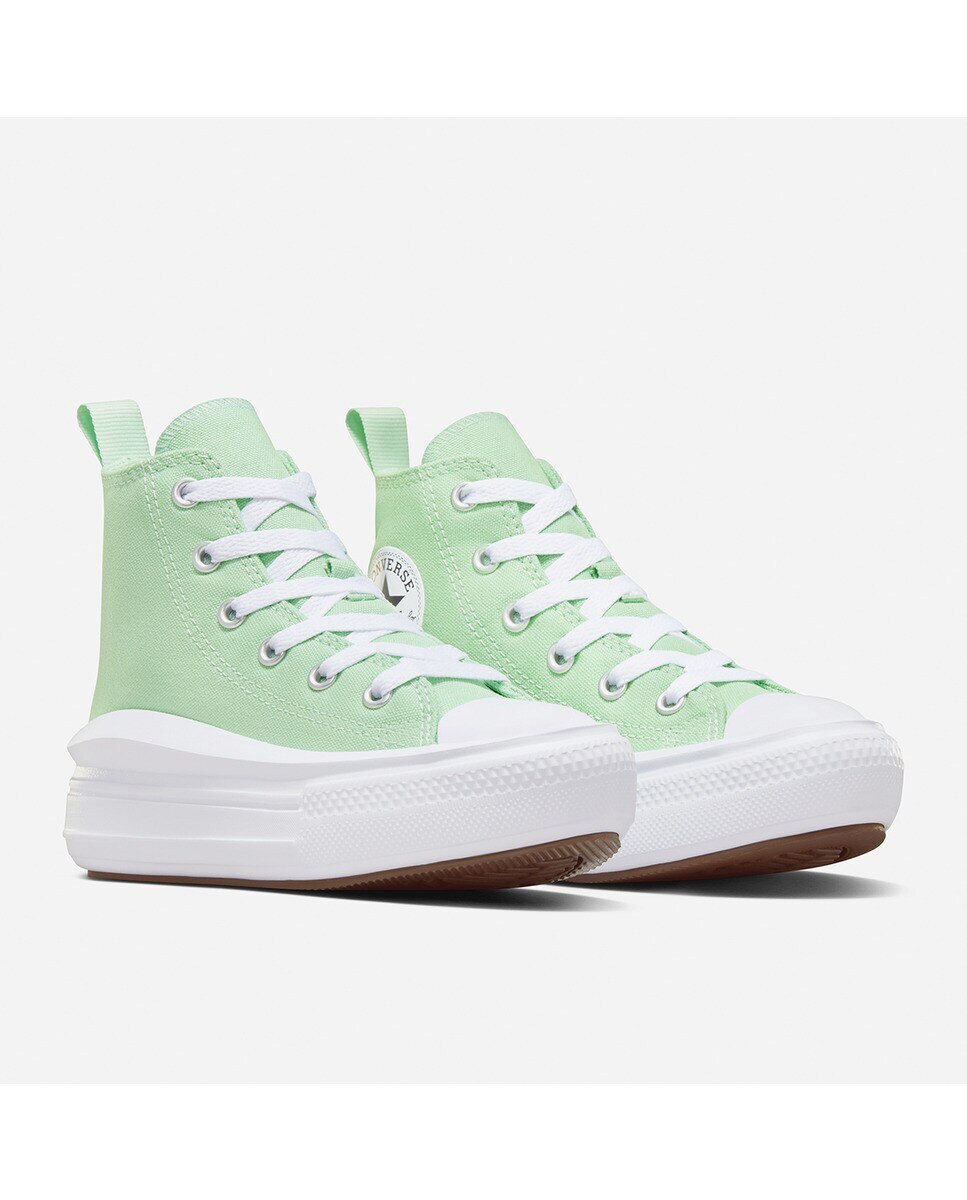 Sapatilhas Casual de Criança Chuck Taylor All Star Move Platform High Top Verde-claro-4
