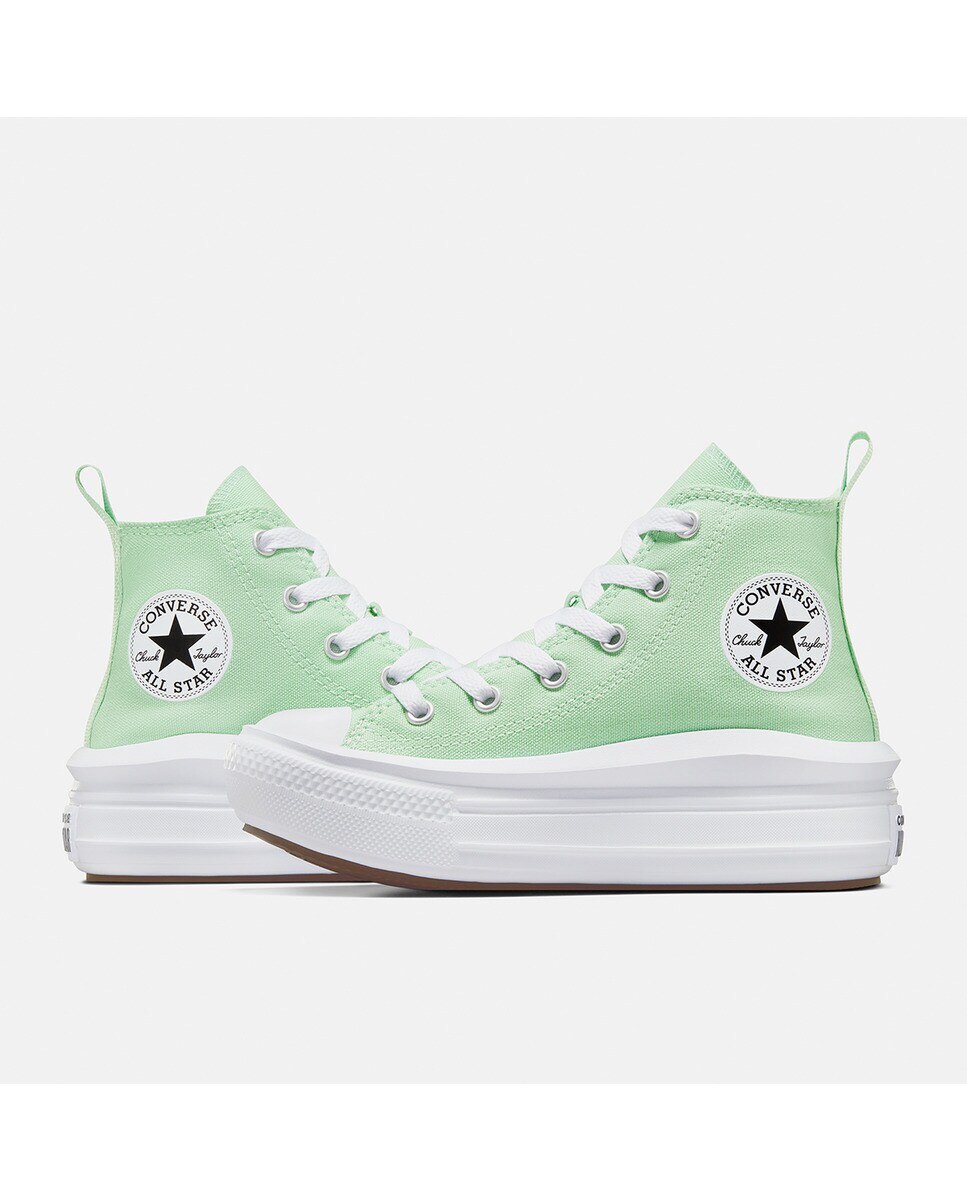 Sapatilhas Casual de Criança Chuck Taylor All Star Move Platform High Top Verde-claro-6