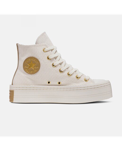 Sapatilhas Casual de Mulher Chuck Taylor All Star Modern Lift Platform Corduroy Branco-marfim-1
