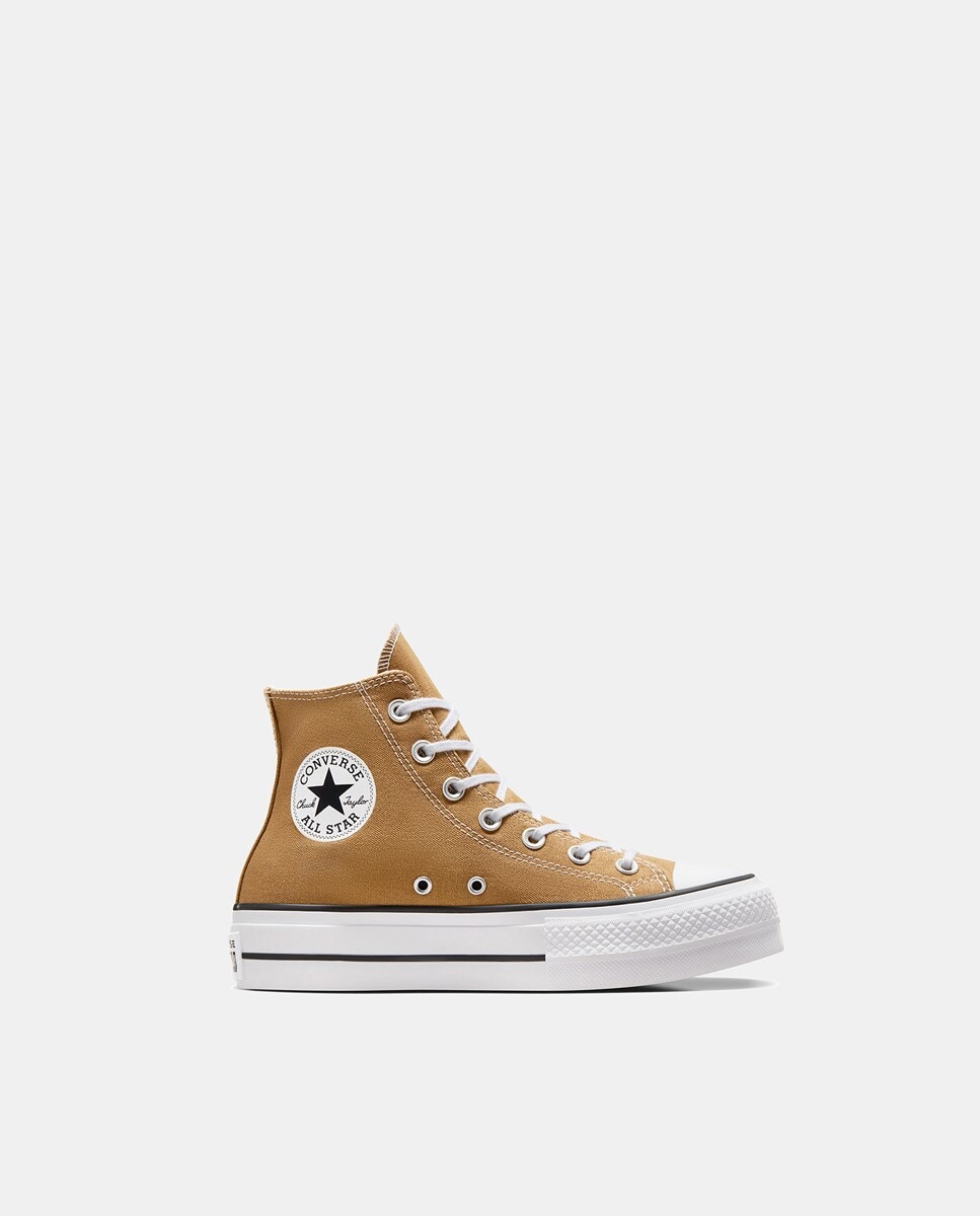 Sapatilhas Casual de Mulher Chuck Taylor All Star Lift Platform High Top Castanho-1