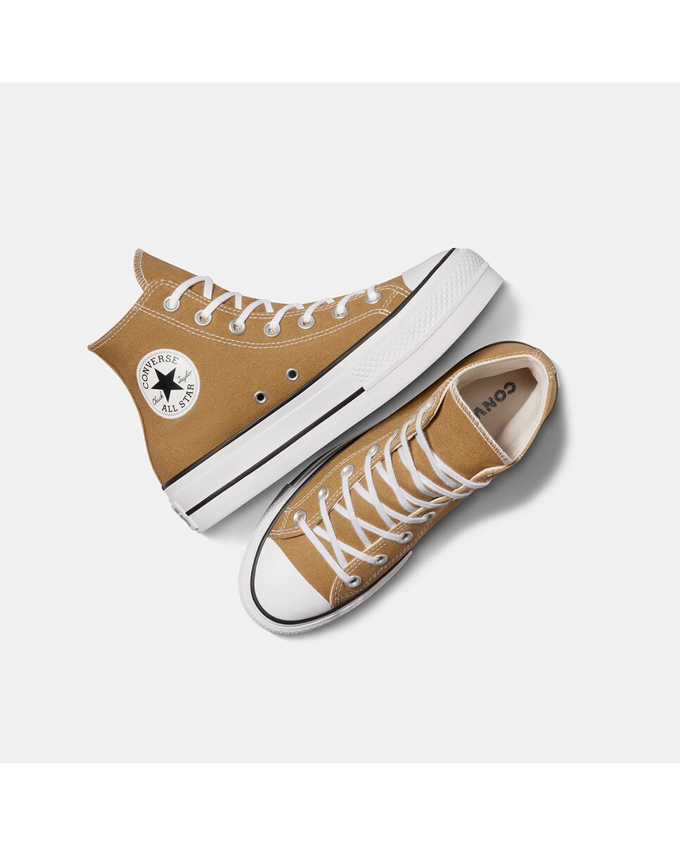 Sapatilhas Casual de Mulher Chuck Taylor All Star Lift Platform High Top Castanho-6