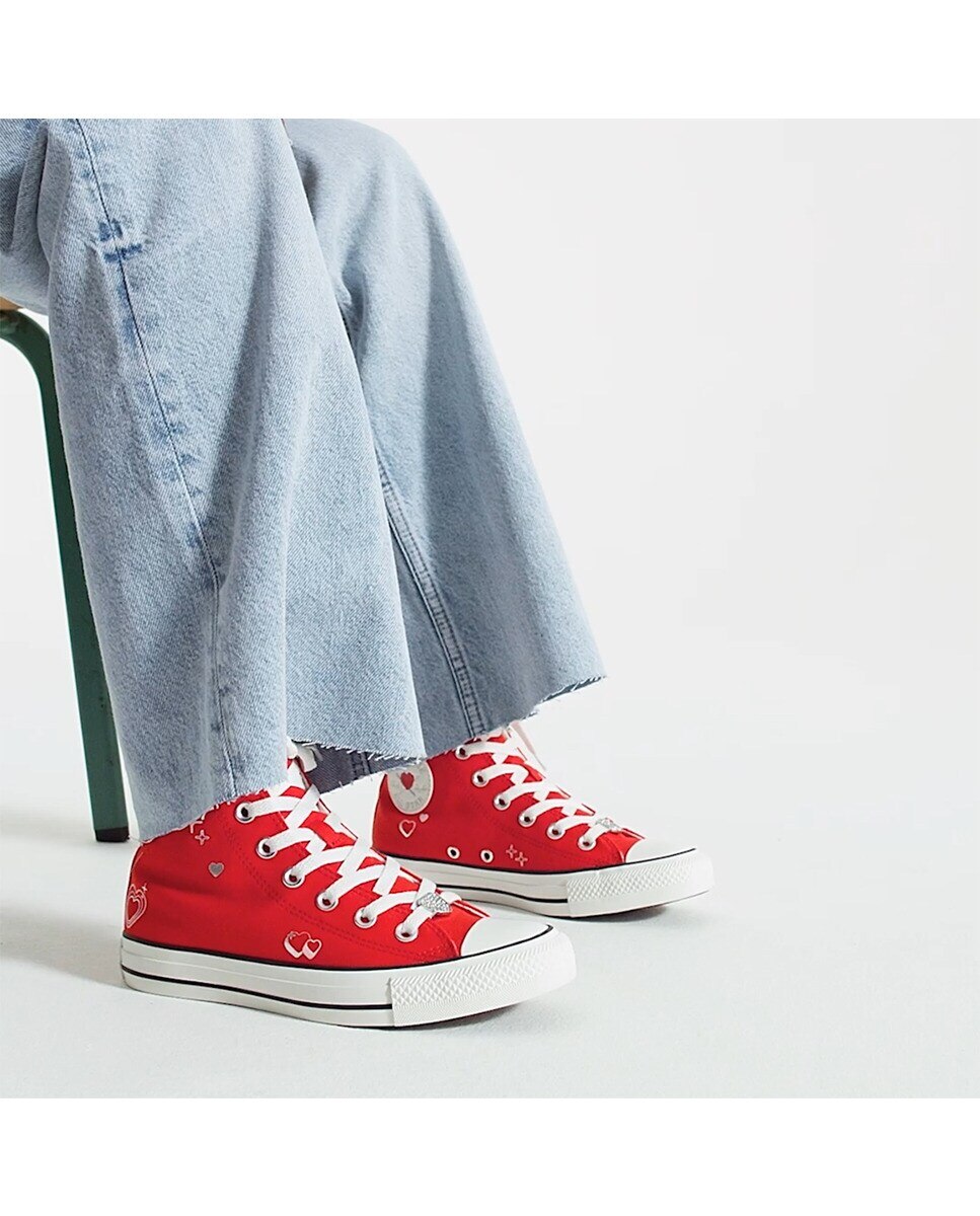 Sapatilhas Casual Unissexo Chuck Taylor All Star Bemy2K Vermelho-2