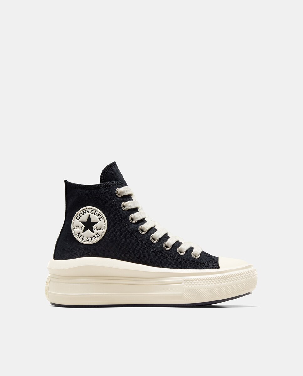 Sapatilhas Casual de Mulher Chuck Taylor All Star Move New Form Shine Preto / Branco-1