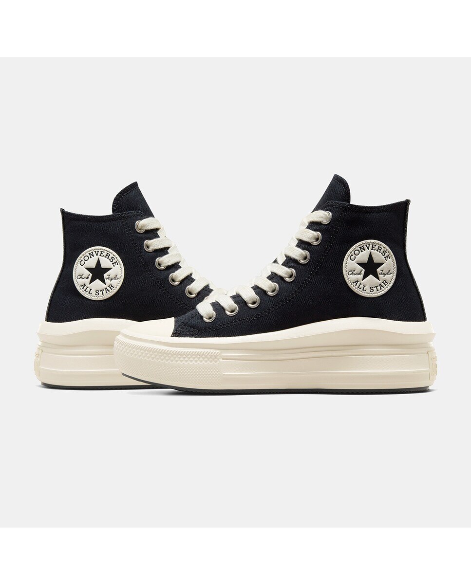 Sapatilhas Casual de Mulher Chuck Taylor All Star Move New Form Shine Preto / Branco-5