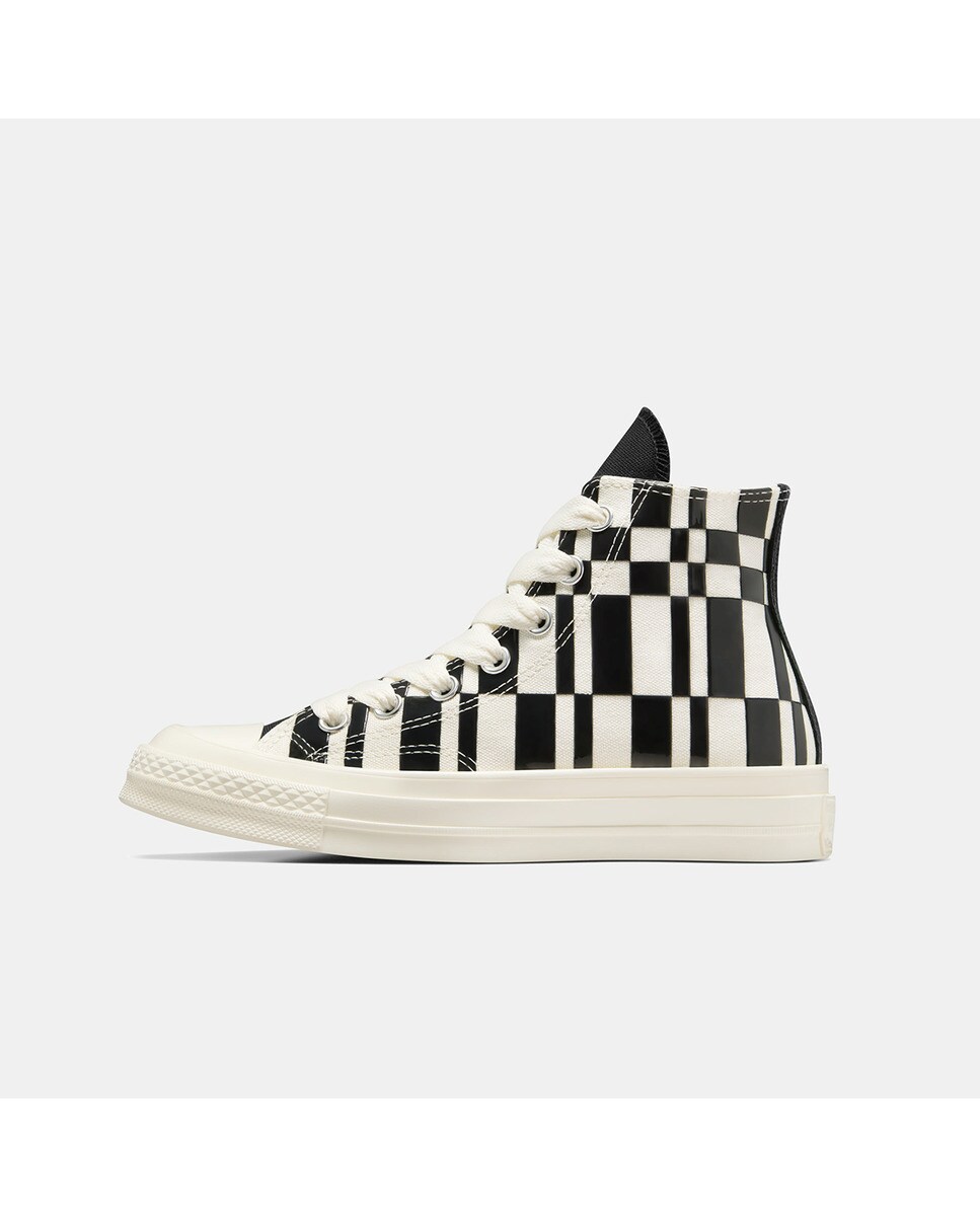 Sapatilhas Casual Unissexo Chuck 70 Checkered High Top Branco-marfim-6