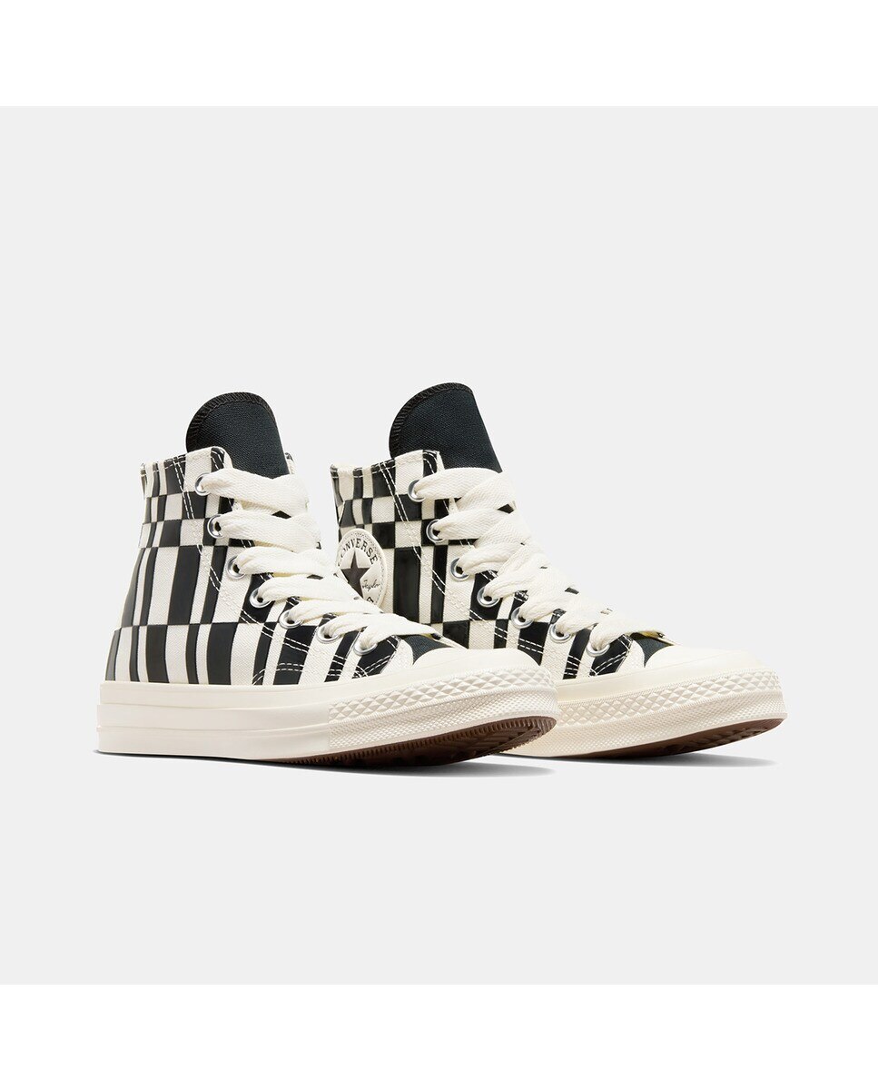 Sapatilhas Casual Unissexo Chuck 70 Checkered High Top Branco-marfim-7