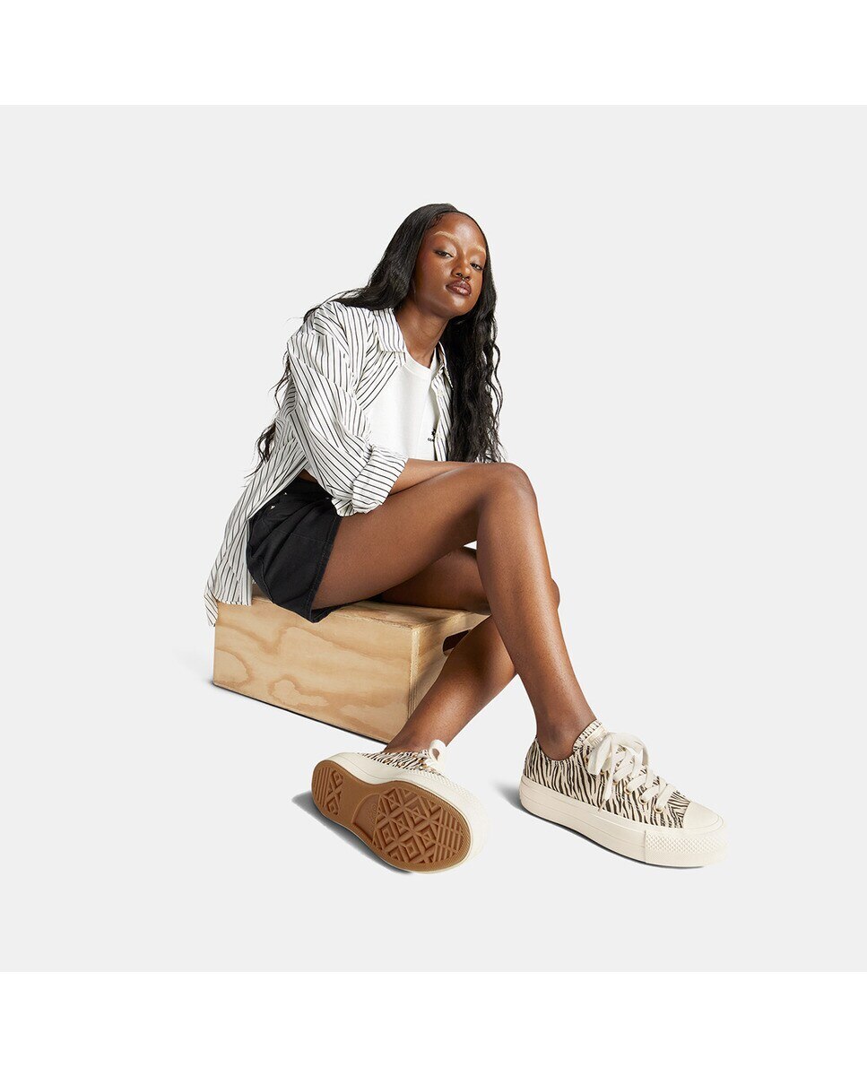 Sapatilhas Casual de Mulher Chuck Taylor All Star Lift Archive 2.0 Branco-marfim-4