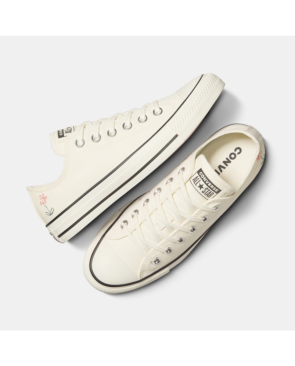 Sapatilhas Casual Unissexo Chuck Taylor All Star Little Florals Branco-marfim-10