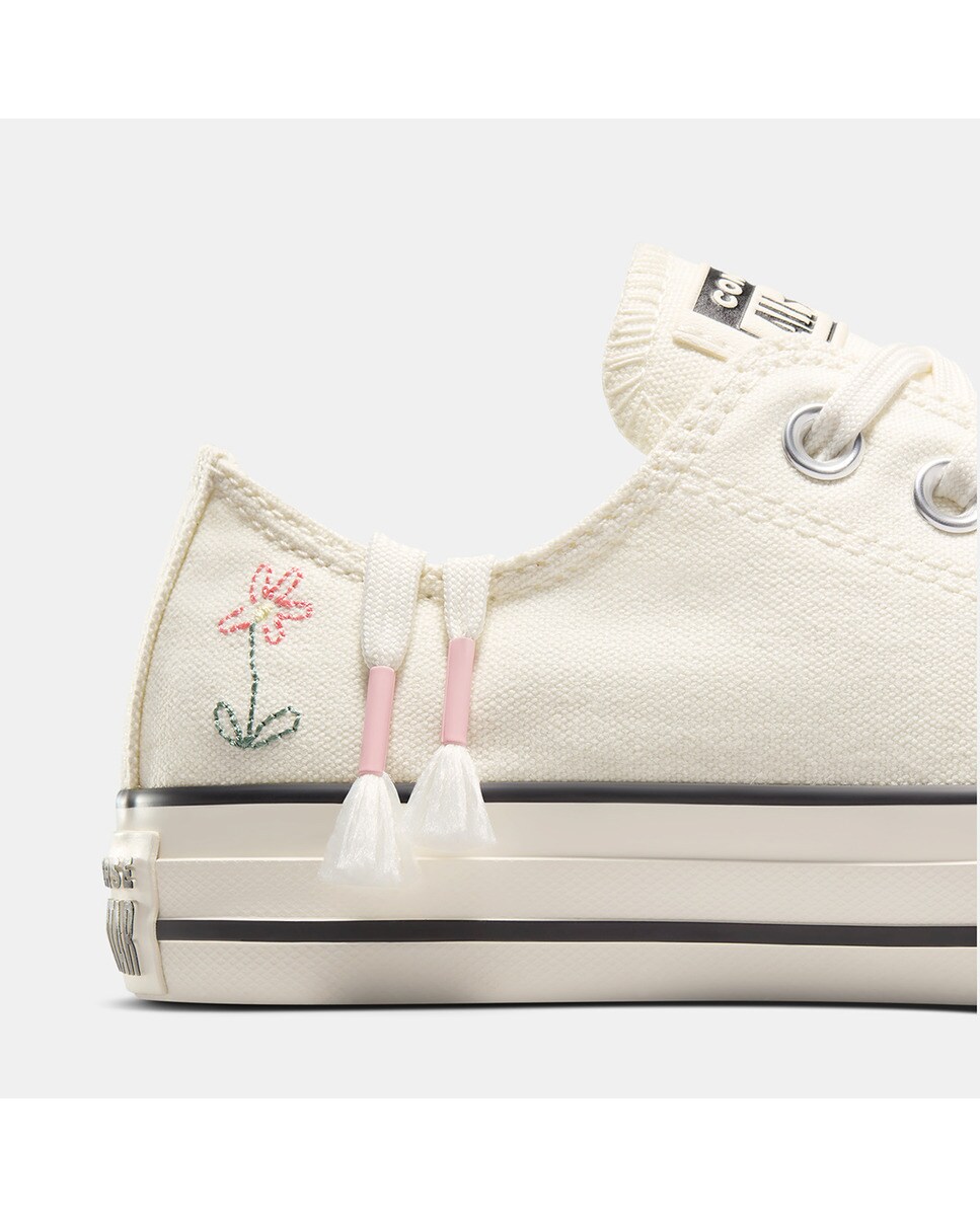 Sapatilhas Casual Unissexo Chuck Taylor All Star Little Florals Branco-marfim-11