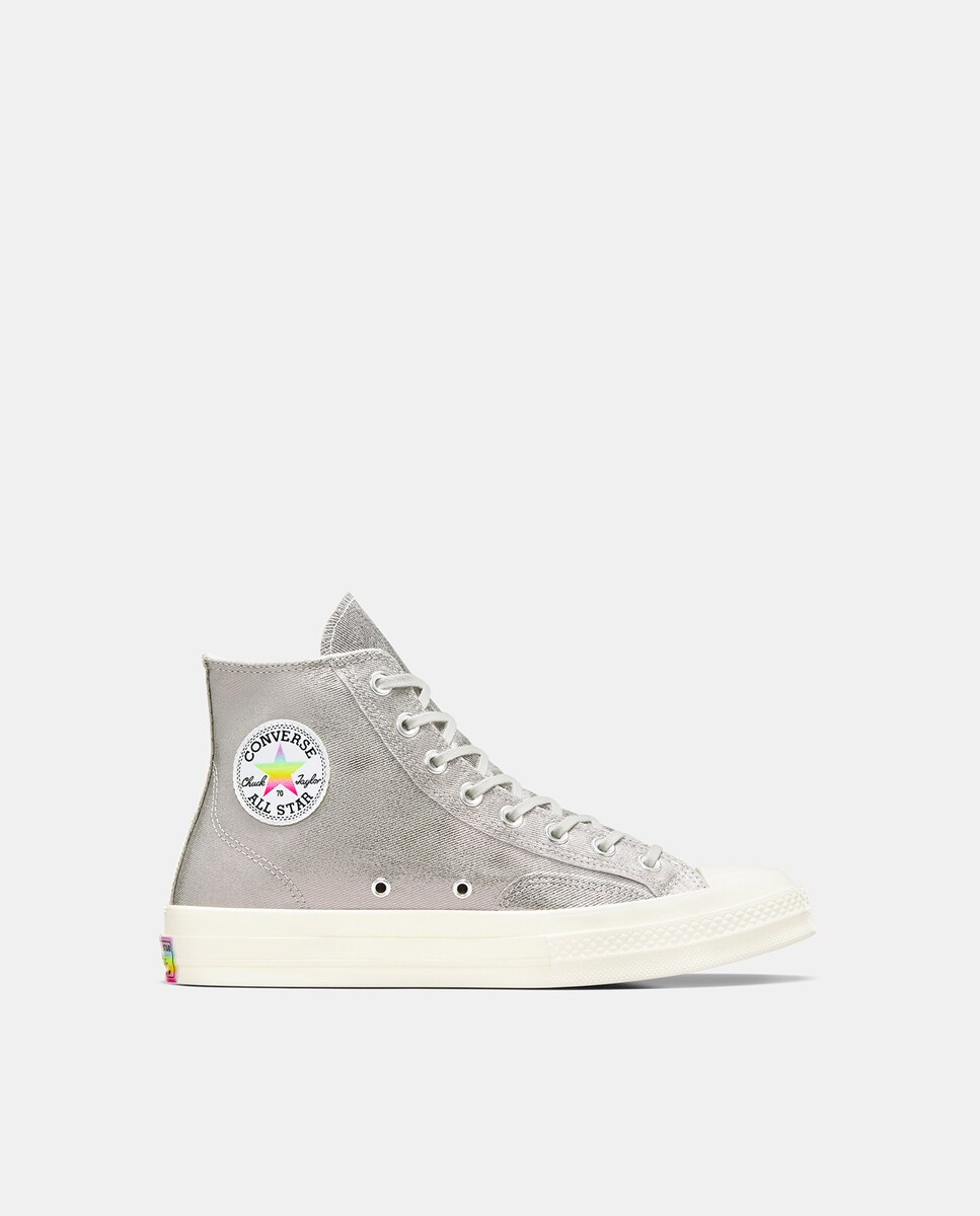 Sapatilhas Casual Unissexo Chuck 70 Pride Cinzento metalizado-1