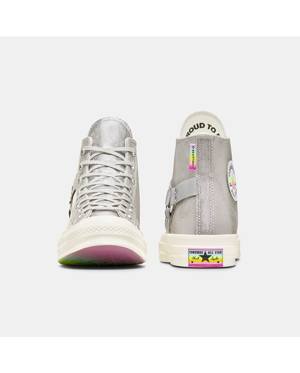 Sapatilhas Casual Unissexo Chuck 70 Pride Cinzento metalizado-4