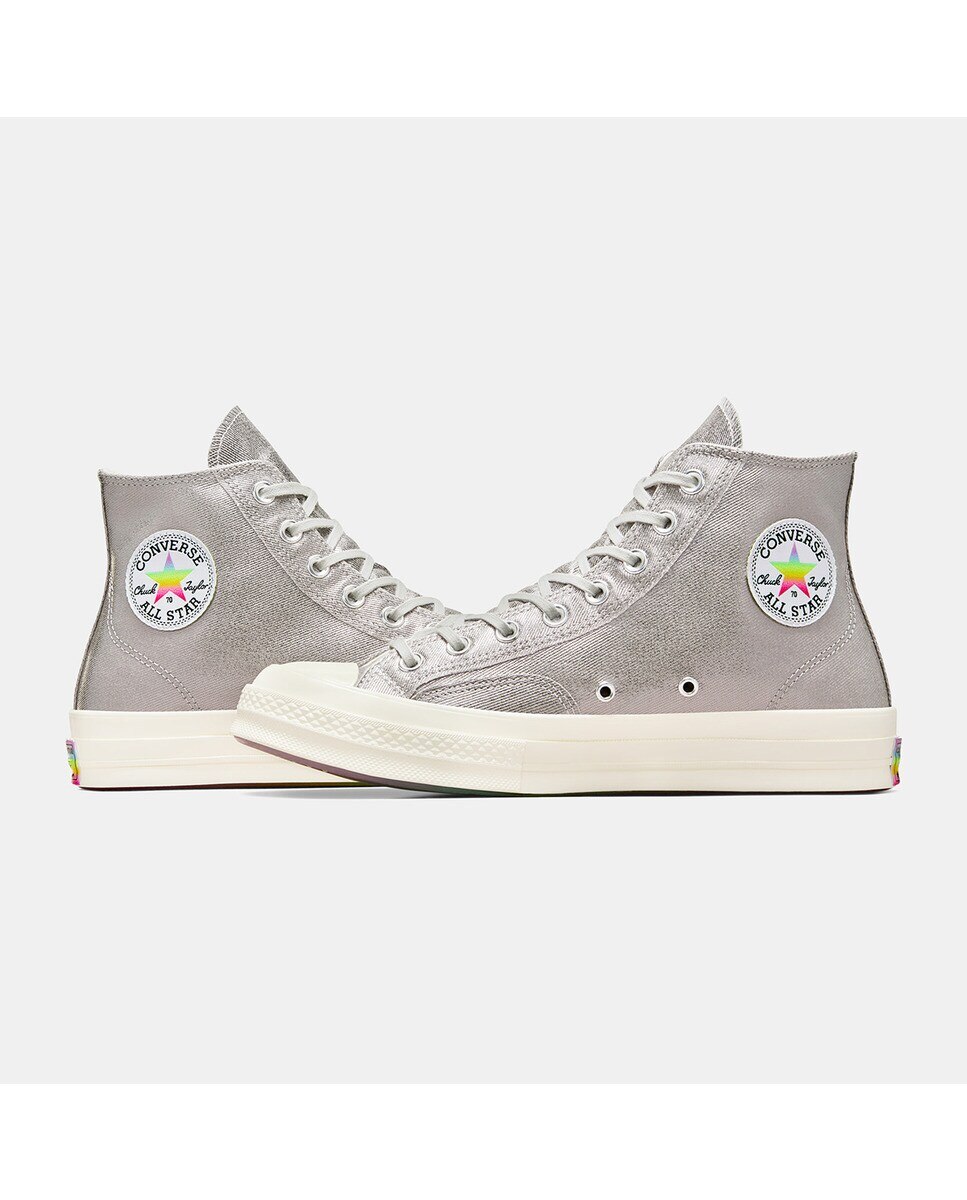 Sapatilhas Casual Unissexo Chuck 70 Pride Cinzento metalizado-5