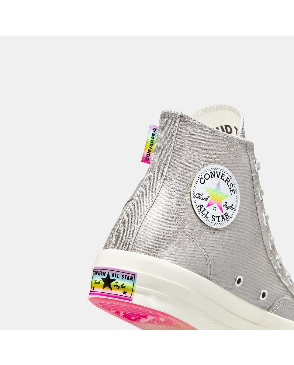 Sapatilhas Casual Unissexo Chuck 70 Pride Cinzento metalizado-7