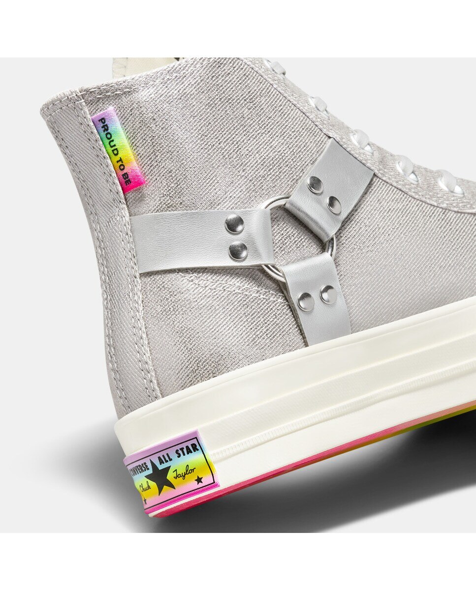 Sapatilhas Casual Unissexo Chuck 70 Pride Cinzento metalizado-9