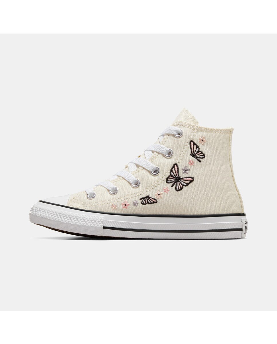 Sapatilhas Casual de Criança Chuck Taylor All Star Butterflies High Top Branco-marfim-2