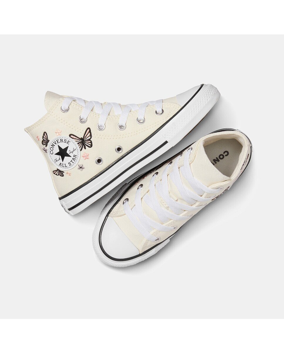 Sapatilhas Casual de Criança Chuck Taylor All Star Butterflies High Top Branco-marfim-6