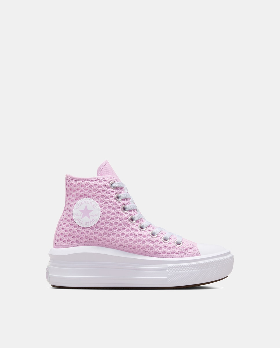 Sapatilhas Casual de Criança Chuck Taylor All Star Move Crochet Platform High Top Rosa-1
