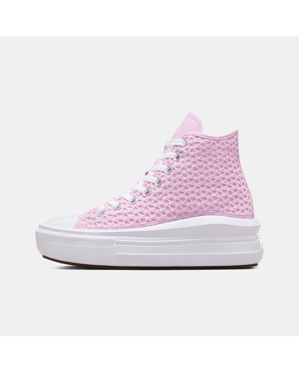 Sapatilhas Casual de Criança Chuck Taylor All Star Move Crochet Platform High Top Rosa-2