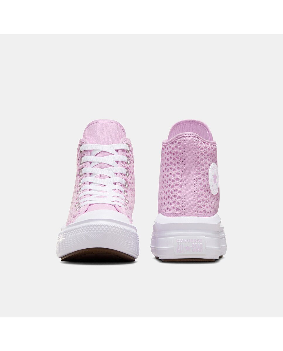 Sapatilhas Casual de Criança Chuck Taylor All Star Move Crochet Platform High Top Rosa-5