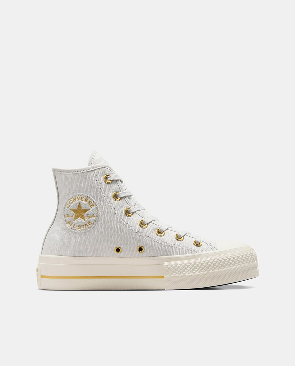 Sapatilhas Casual de Mulher Chuck Taylor All Star Lift Platform Tailored Lines Cinzento-claro-1