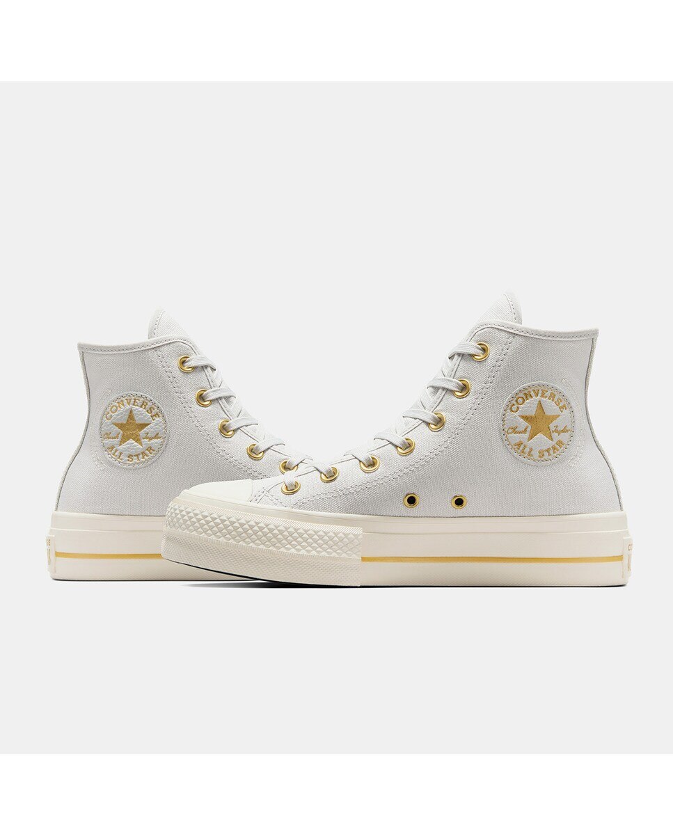 Sapatilhas Casual de Mulher Chuck Taylor All Star Lift Platform Tailored Lines Cinzento-claro-3