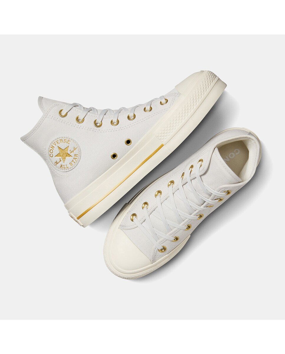 Sapatilhas Casual de Mulher Chuck Taylor All Star Lift Platform Tailored Lines Cinzento-claro-7