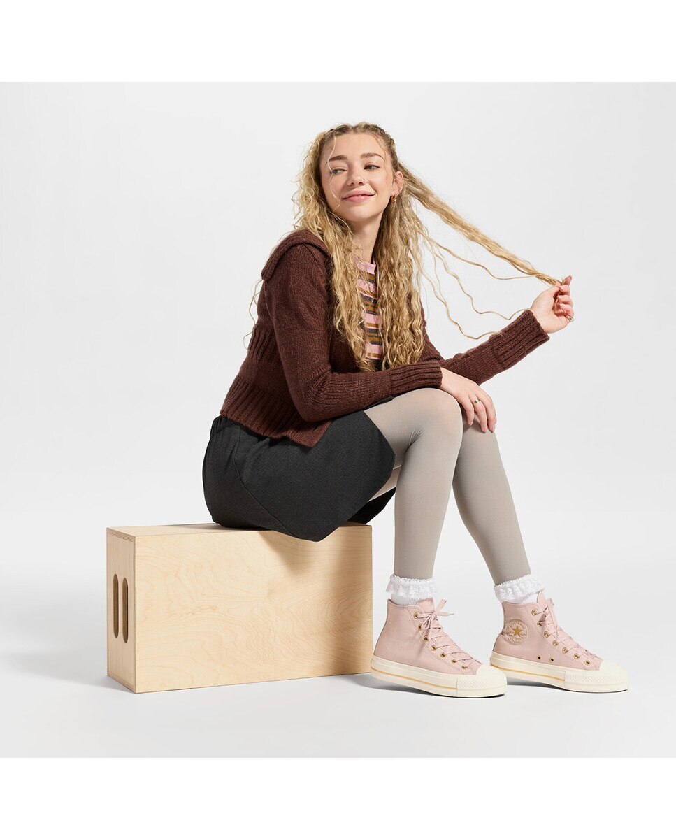 Sapatilhas Casual de Mulher Chuck Taylor All Star Lift Platform Tailored Lines Rosa-pálido-5